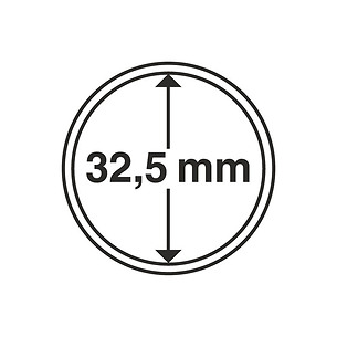 Capsules pour pièces de monnaie diamètre intérieur 32,5 mm