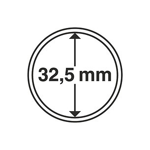 Capsules pour pièces de monnaie diamètre intérieur 32,5 mm