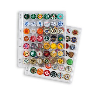 Feuilles en plastiques Encap,  transp. pour 42 muselets de champagneet capsules de bouteil