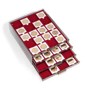 Médaillier MB 20 Compartiments carrés 50 x 50 mm, teinte fumée