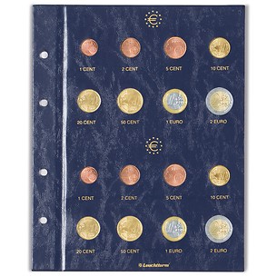 feuilles Numismatiques Vista,   'Euro' neutres pour 2 Séries  par Feuille
