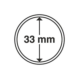 Capsules pour pièces de monnaie diamètre intérieur 33 mm
