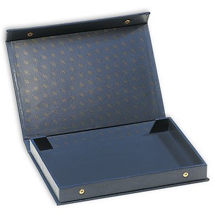 Coffret Numismatique L pour 4   plateaux, bleu, vide