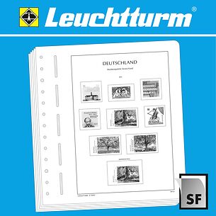 LEUCHTTURM Feuilles d'album neutres pour timbres personnalisés 'MonTimbraMoi'(horizontaux)