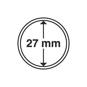 Capsules pour pièces de monnaie diamètre intérieur 27 mm