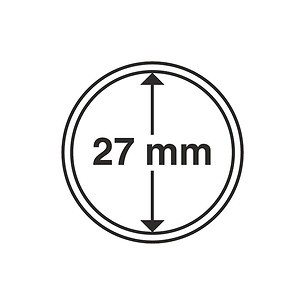 Capsules pour pièces de monnaie diamètre intérieur 27 mm