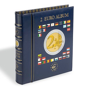 Vista album Numismatique pour   pièces de 2 Euros (4 feuilles neutres) avec étui