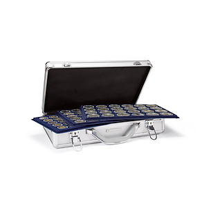 Valisette Numismatique Cargo L 6, pour 240 pièces de 2€  sous capsules, 6 plateaux inclus