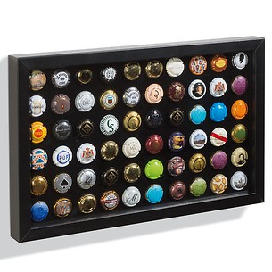 Vitrine FINESTRA P60 pour 60 plaques de muselets/capsules de bière, noire