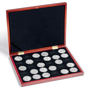 Coffret VOLTERRA UNO pour 30 pièces de 20 euros allemandes commémoratives en capsules,noir