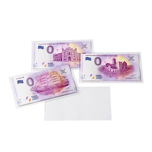Pochettes de protection BASIC  pour billets de banque et «Euro Souvenir», 140 x 80 mm, 50x