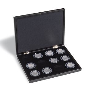 Coffret numismatique VOLTERRA  UNO pour 12 pièces en ULTRA Intercept 41, noir