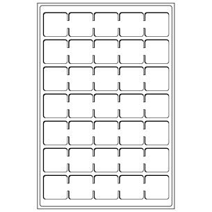 Plateau pour 35 pièces de monnaie jusqu’à 38 mm Ø, bleu, paquet de 2