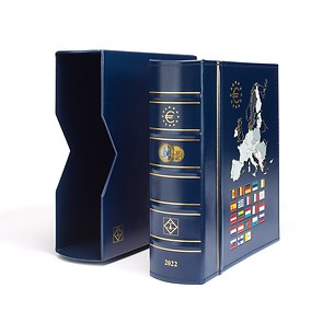 Vista album Euros millésimes 2022, avec étui de protection,   bleu