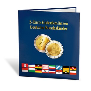 Album Numismatique Presso, € collection p. pièces de monnaies 2 Euro, États fédéraux alle.