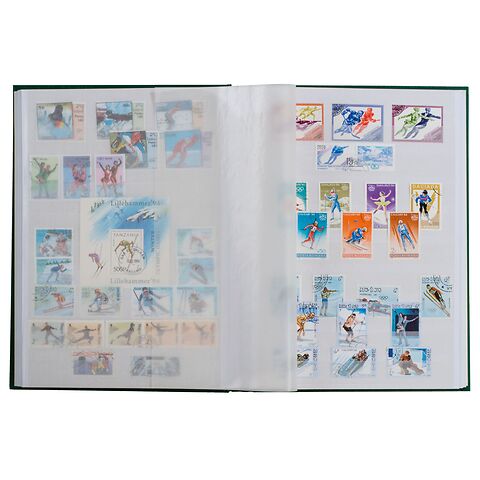Classeurs pour timbres BASIC,couverture non ouatinée, pages blanches
