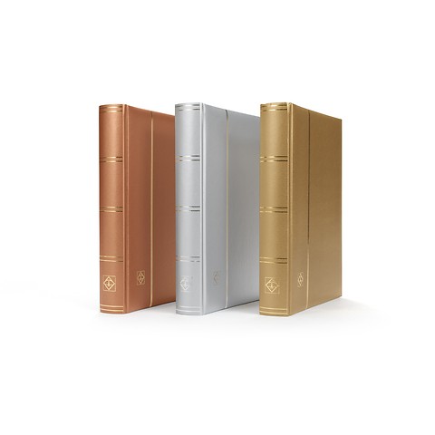 Classeur à bandes Comfort, Din A4, 64 pages noires,édition métallique