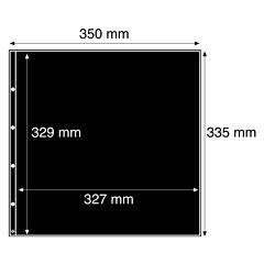 327 x 329 mm (ouvert de deux côtés)