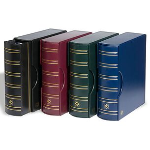 Reliure à anneaux Grande, design classique Gigant, avec étui de protection, bleu