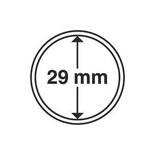 Capsules pour pièces de monnaie diamètre intérieur 29 mm