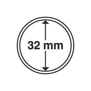 Capsules pour pièces de monnaie diamètre intérieur 32 mm