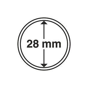 Capsules pour pièces de monnaie diamètre intérieur 28 mm