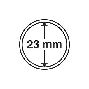 Capsules pour pièces de monnaie diamètre intérieur 23 mm