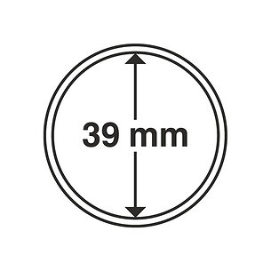 Capsules pour pièces de monnaie diamètre intérieur 39 mm