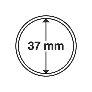 Capsules pour pièces de monnaie diamètre intérieur 37 mm