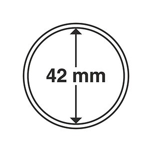 Capsules pour pièces de monnaie diamètre intérieur 42 mm