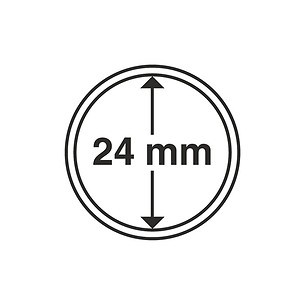 Capsules pour pièces de monnaie diamètre intérieur 24 mm