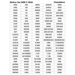 Etiquettes pour médailliers 