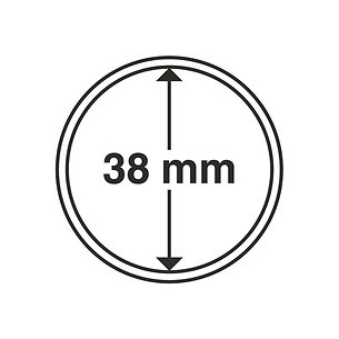 Capsules pour pièces de monnaie diamètre intérieur 38 mm