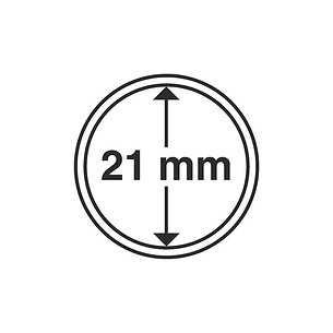 Capsules pour pièces de monnaie diamètre intérieur 21 mm
