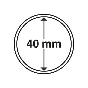 Capsules pour pièces de monnaie diamètre intérieur 40 mm
