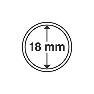 Capsules pour pièces de monnaie diamètre intérieur 18 mm