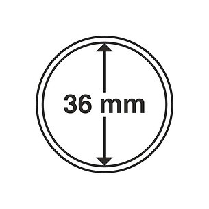 Capsules pour pièces de monnaie diamètre intérieur 36 mm