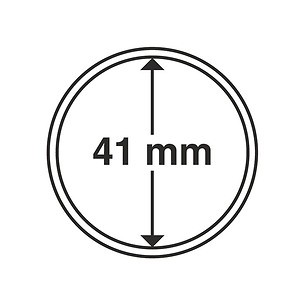 Capsules pour pièces de monnaie diamètre intérieur 41 mm