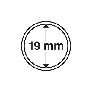 Capsules pour pièces de monnaie diamètre intérieur 19 mm