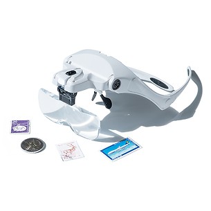 Loupe lunettes TAKE 5, 5 loupes (grossissement : 1x, 1,5x, 2x, 2,5x, 3,5x)