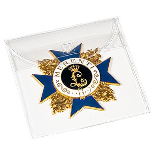Pochette de protection pour médailles et insignes militaires 90 mm, paquet de 50