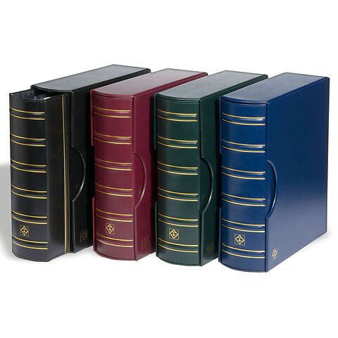 Reliure à anneaux Grande, design classique Gigant, avec étui de protection, bleu