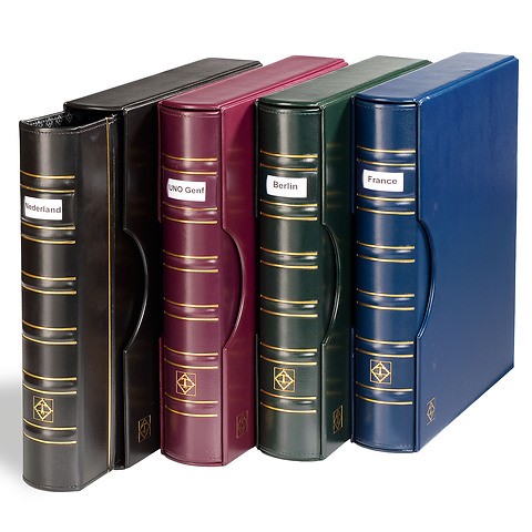 Reliure à anneaux Grande Signum, Classique avec champ d'étiquetage avec étui de prot, bleu