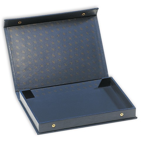 Coffret Numismatique L pour 4  plateaux, bleu, vide