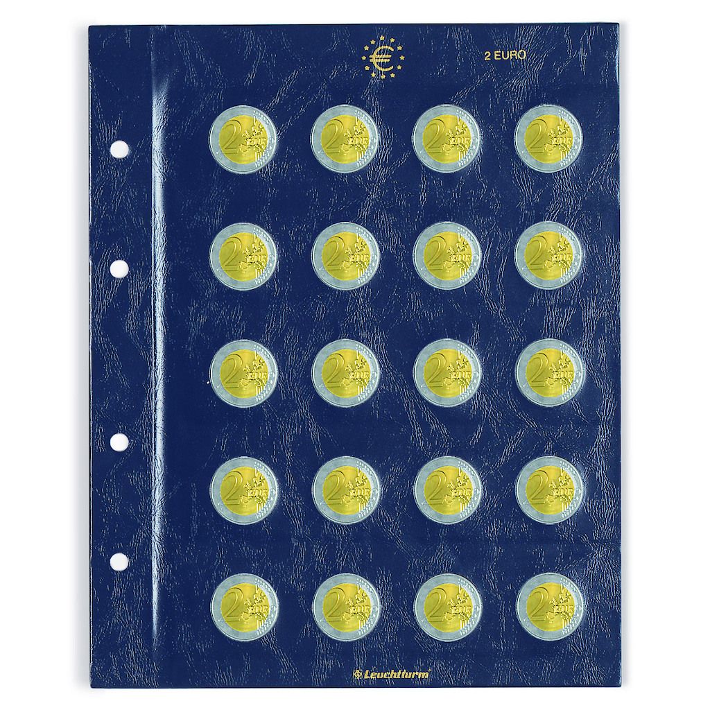 VISTA album numismatique pour pièces de 2 euros (4 feuilles neutres) avec  étui online