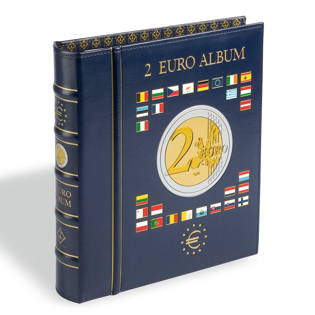 Album / Classeur numismatique pour pièces de 2 euros (4 feuilles