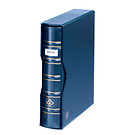 Reliure Optima, design classique SIGNUM,champ d'étiquetage+étui de protection, bleu roi