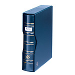 Reliure Optima, design classique SIGNUM,champ d'étiquetage+étui de protection, bleu roi