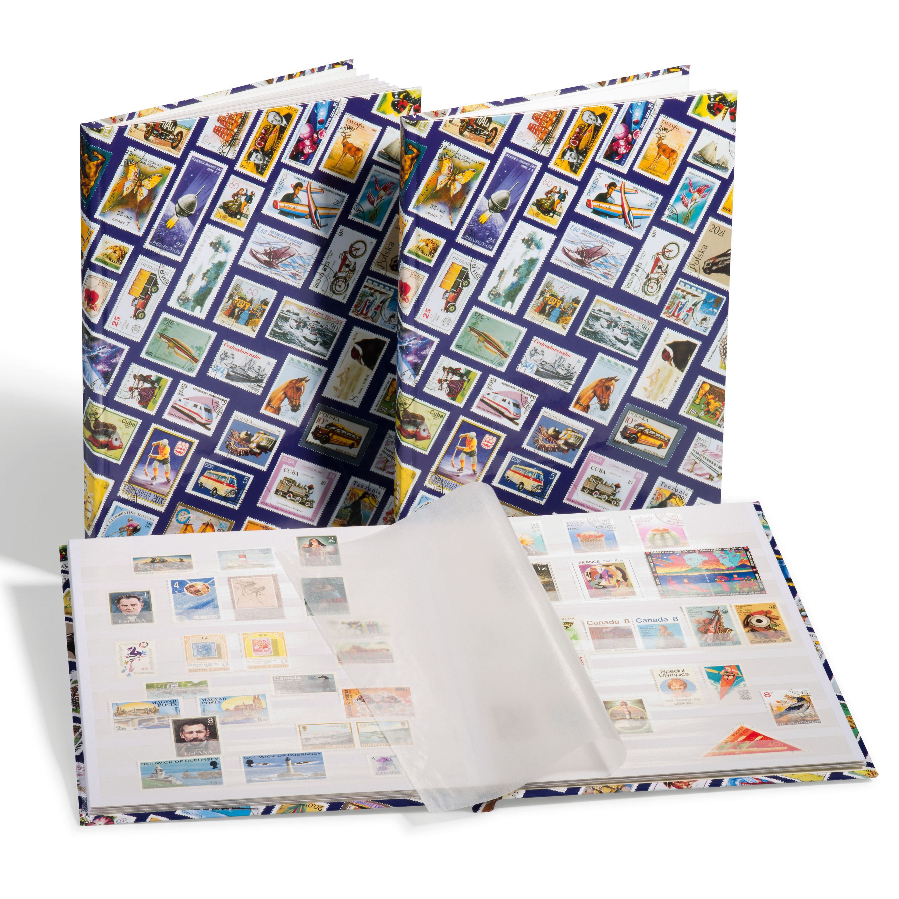 Classeur timbres 16 Pages - Couleur bleu