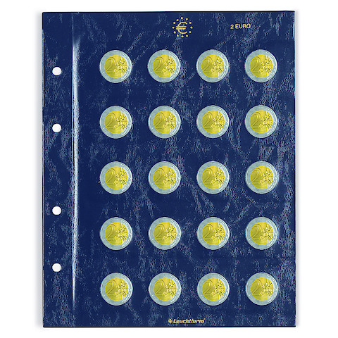 Feuilles numismatiques Karat pour 9 étuis carton 50 x 50 mm